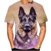 Men's T-Shirt Summer Casual 3D Print Tops Solid Color Short Sleeve Men's T-Shirt Pullover