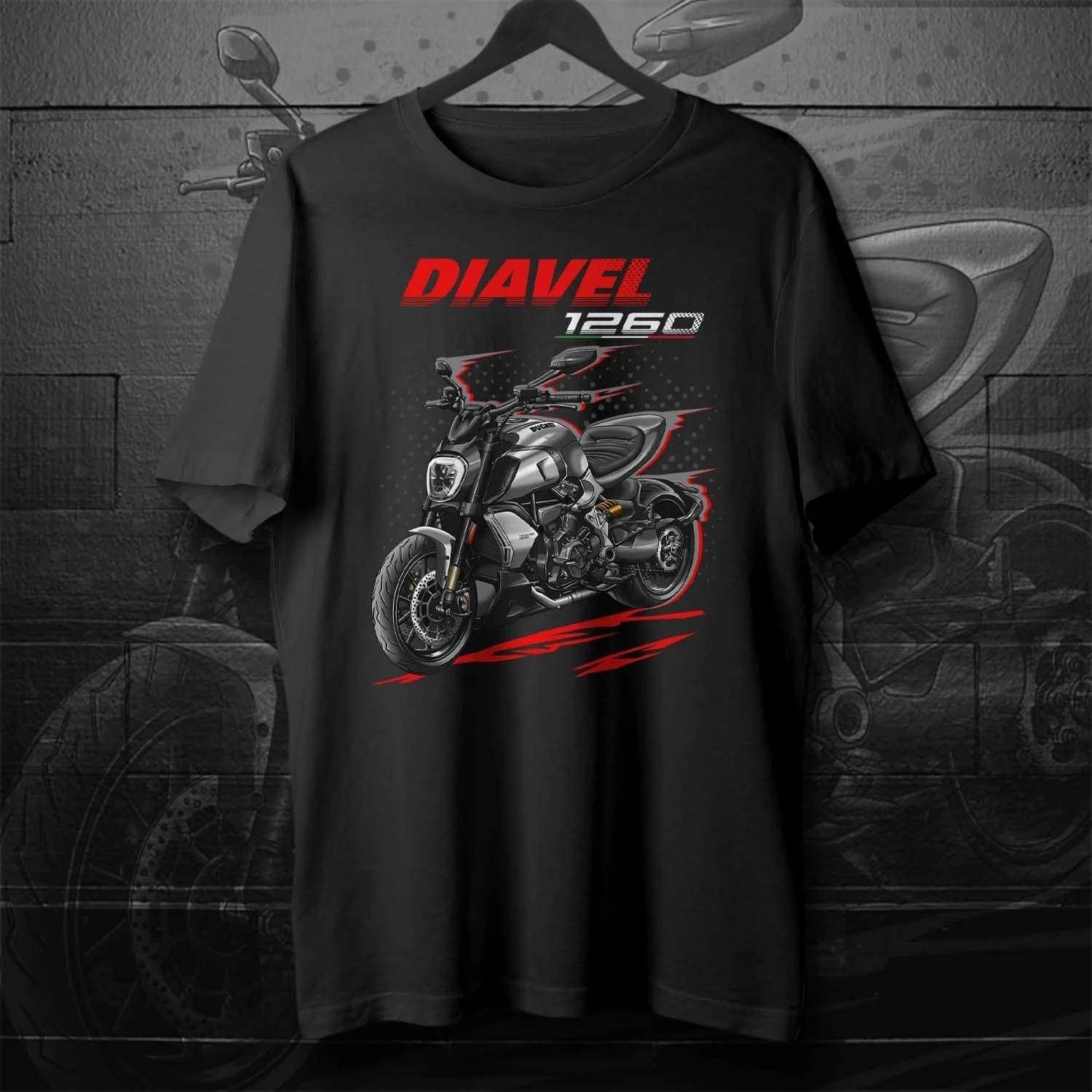 

20192022 Models Italy Diavel 1260 Motorcycle TShirt 100 Cotton ONeck Short Sleeve Casual Mens Tshirt Rider Streetwear XXXXXL чорний