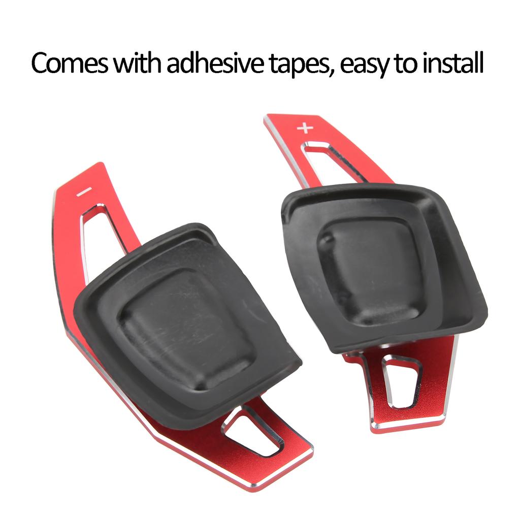 2pcs Car Ste ing Wheel   Paddles Aluminum Alloy AntiSlip Int ior Decoration Accessories(Red )