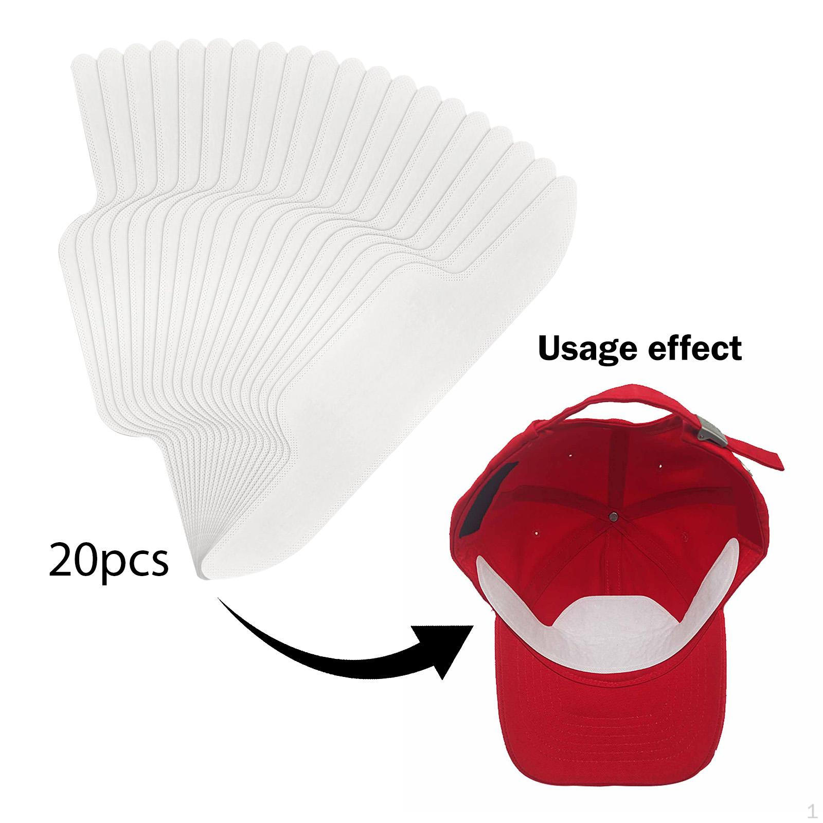 

20 Absorbent Pads for Baseball Cap Lining, Ideal Golf And Sports. белый