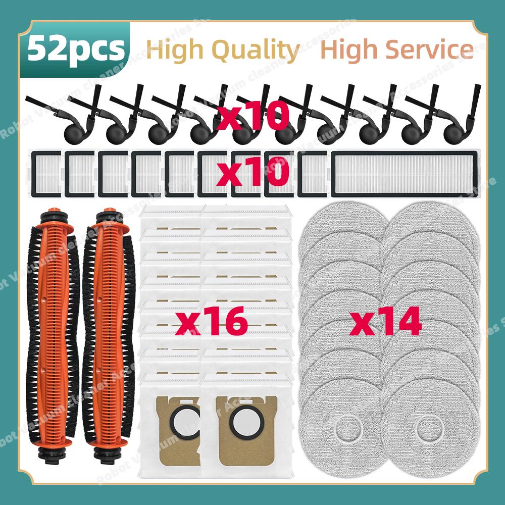 Fit For Xiaomi Robot Vacuum 5 / OV31GL, Xiaomi Robot Vacuum 5 Pro / OV21GL Replacement Parts Main Side Brush Filter Mop Cloth
