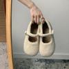 Mary Jane Women's Furry Velvet Flat Shoes - 2025 Autumn/Winter Korean Style