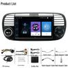 7-inch MP5 Player for Fiat 500 with 1+32G Storage, Built-in CarPlay, and Mobile Phone Interconnection 12V