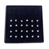 Stainless Steel Rhinestone Nose Studs - Titanium Steel, 24-Pack