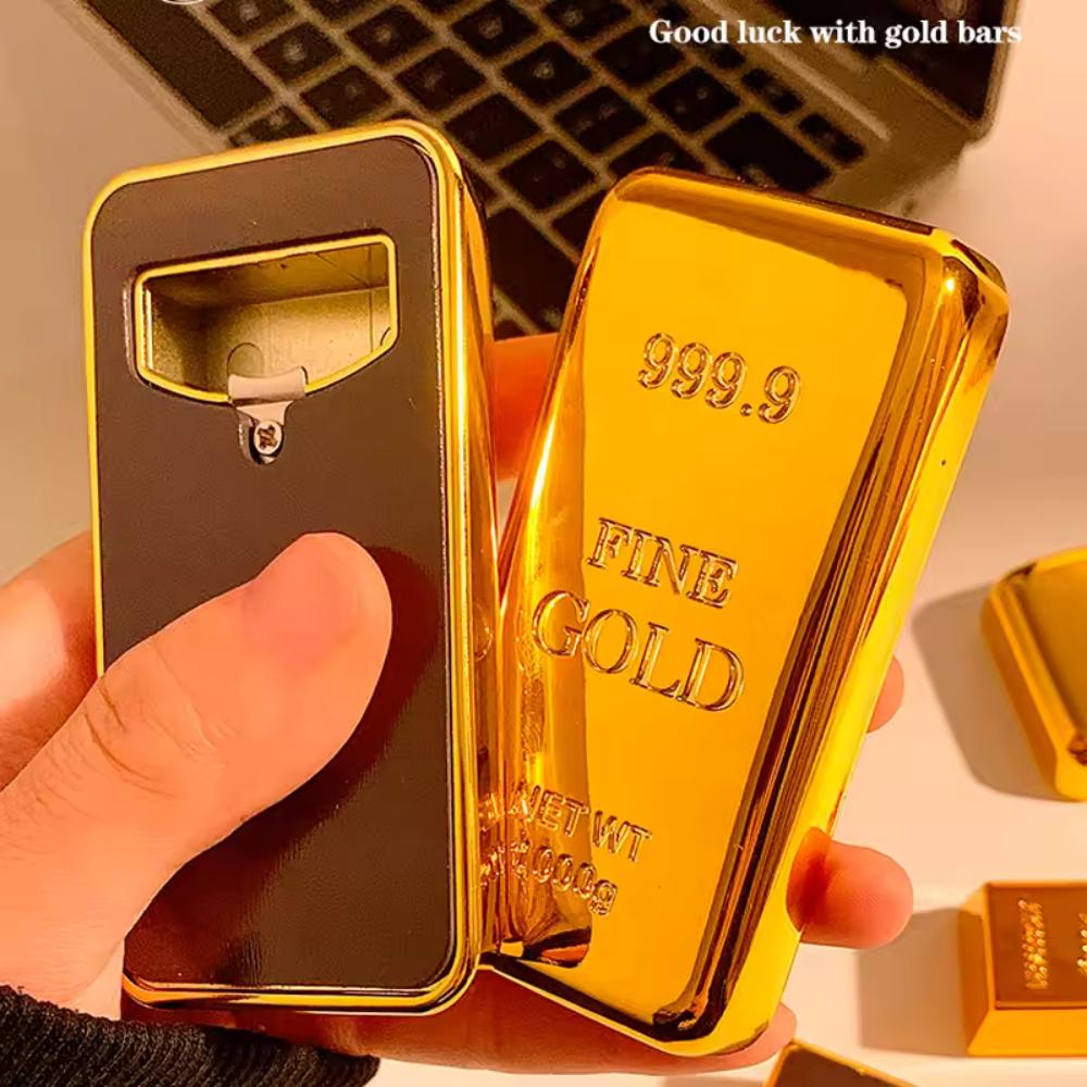 Kreatywny Otwieracz do Piwa w Kształcie Sztabki Złota Wielofunkcyjny Magnetyczny Naklejka na Lodówkę Nowość Prezent Otwieracz do Butelek Modny Gadżet Imprezowy