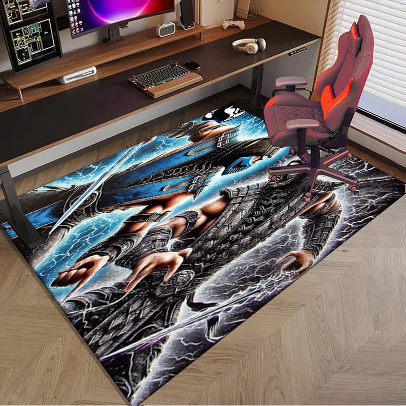 Kombat Dragon In Flames Carpet, Chair Rug,Rug for Office Bedroom Living Rooms, Doormat Decor Fan Gift Christmas Gift