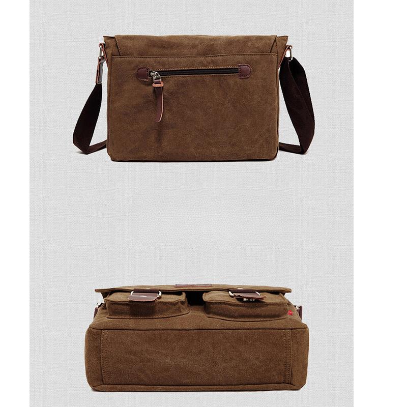 Neue Mode Dicke Wachsleinwand Herren Schultertasche Messenger Bag Herren Umhängetasche Vintage Männlich Freizeit Sling Bag Lässig Junge
