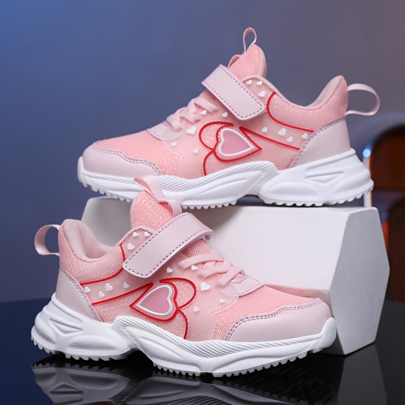 

Модные демисезонные кроссовки для девочек - Дышащая сетка, Повседневные кроссовки с застежкой на липучке и кисточкой 38