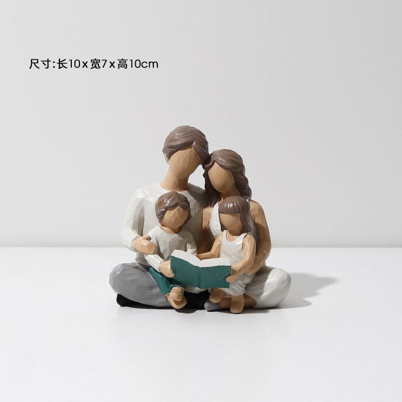 

Трансграничное украшение рабочего стола для родителей и детей, Тумба под телевизор в гостиной, Винный шкаф в офисе, Высококачественное домашнее украшение из смолы Four mouths reading