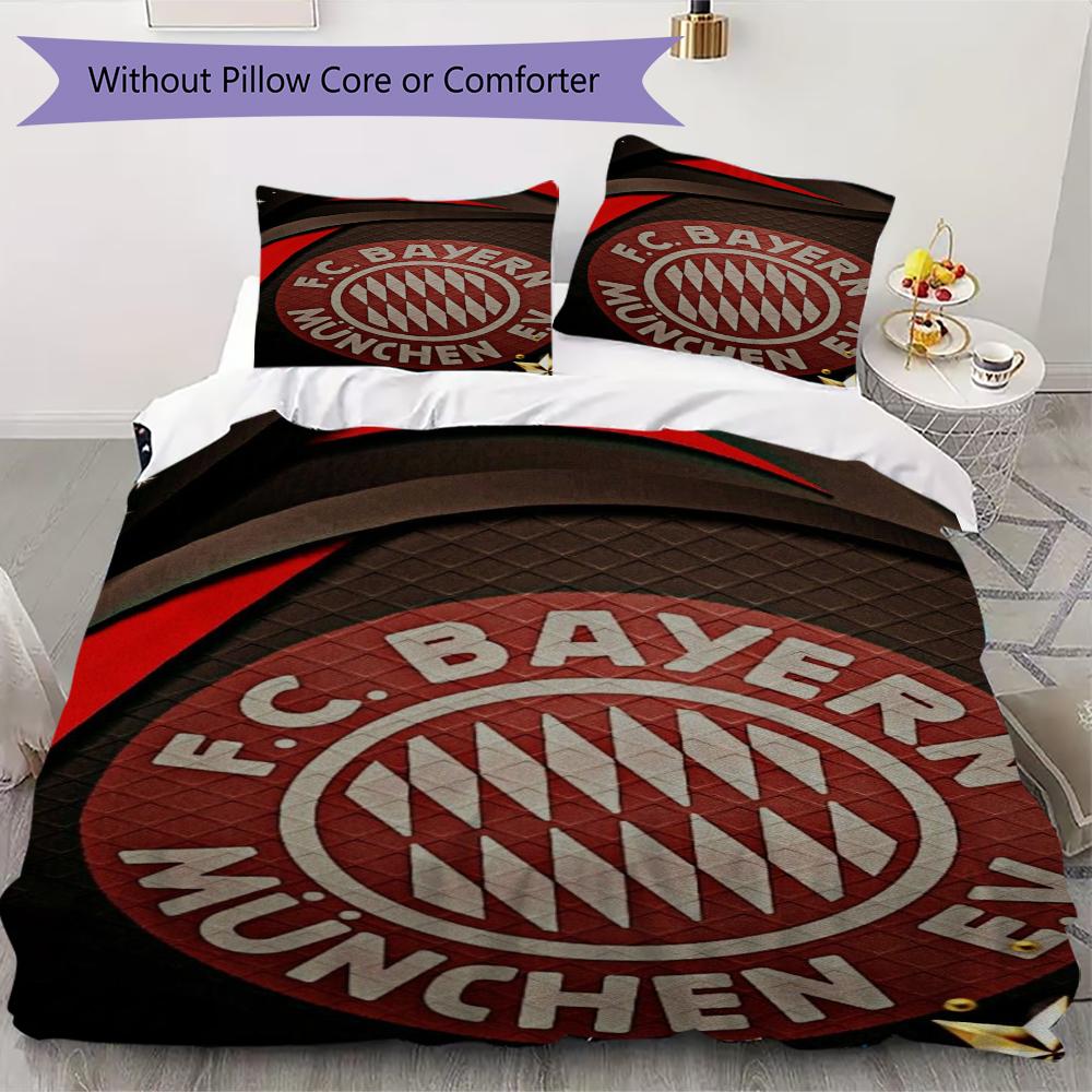 

FC Bayern Munich Pattern Bedding uilt Set uilt Cover Pillowcase Home Decoration Birthday Gift (1 * duvet cover + 2 * pillowcase without core)48 135x200cm