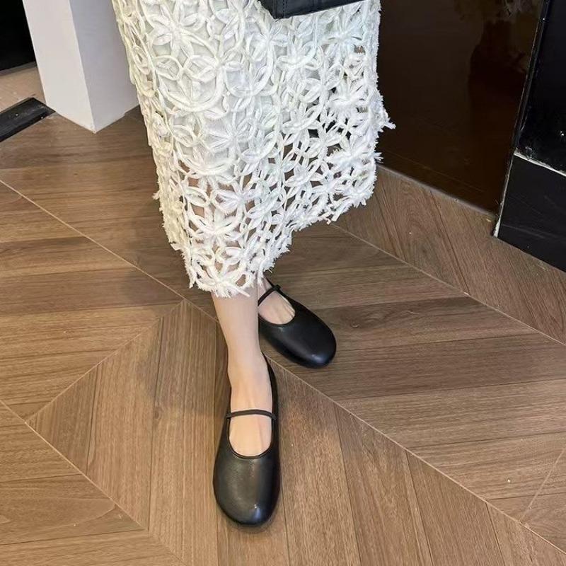Fashion Women's Single Shoes Soft Face New French Shallow Mouth Slip-on Grandma Flats