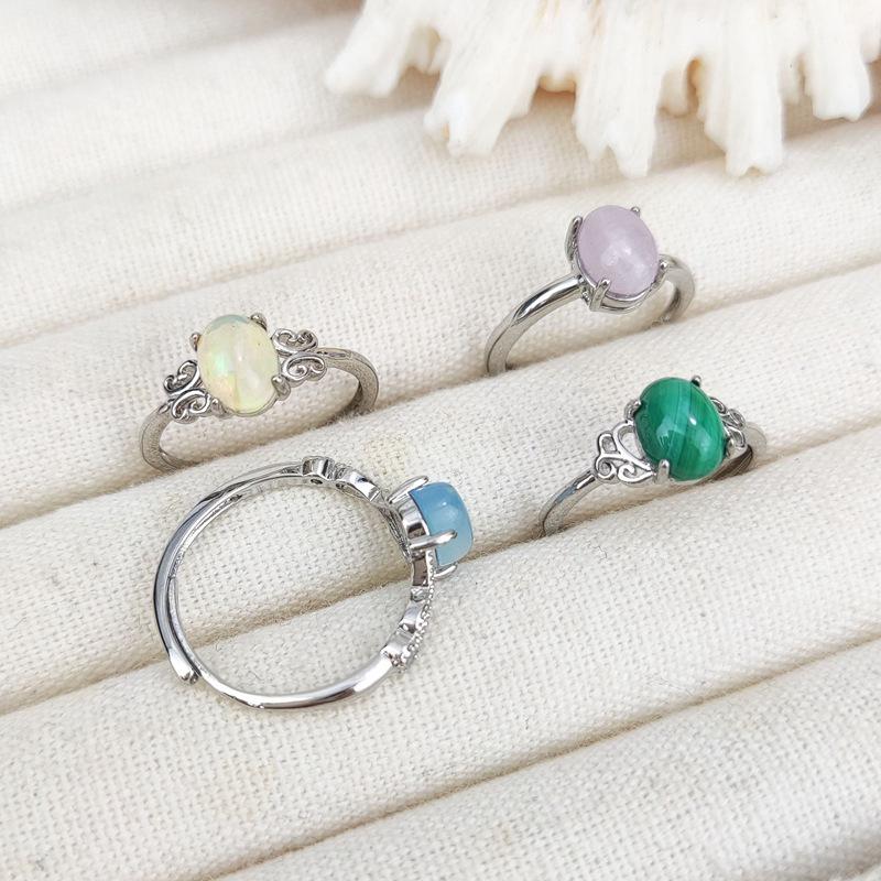 Adjustable Natural Crystal Tiger Eye Ring in Coffee Color