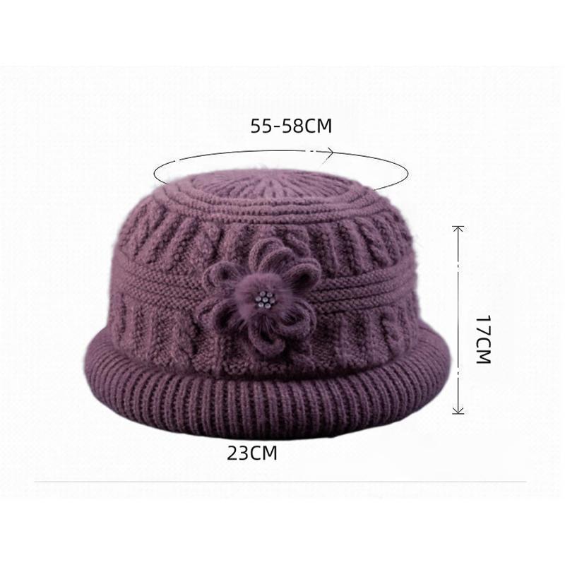 1Pieces Autumn And Winter Warm And Cold-proof Grandmother Hat Scarf Women's Plus Velvet Mountaineering Hat