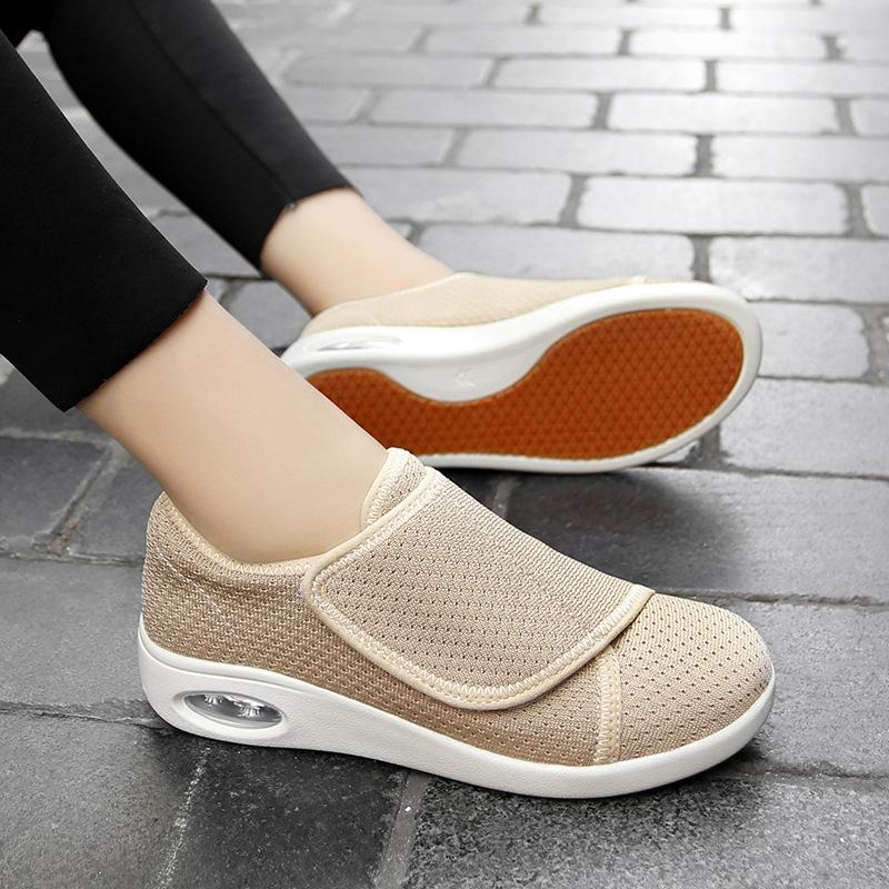 Spring and Summer Soft Sole Mesh Breathable Velcro Women's Casual Shoes Women's Shoes Elderly Shoes