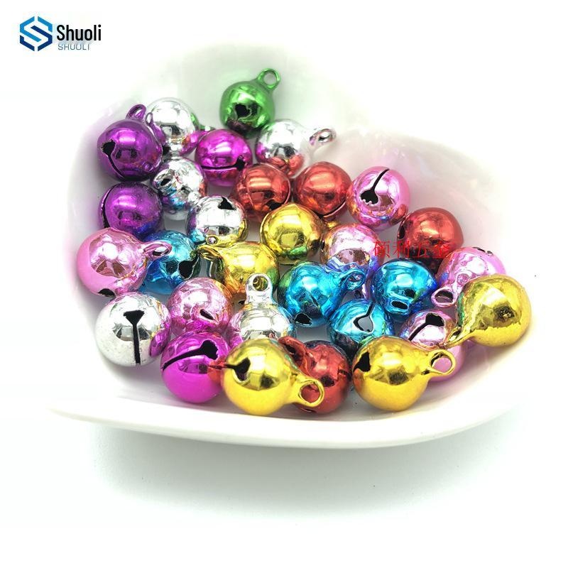 Colorful Electroplated Metal Pet Bell Ornament for Christmas