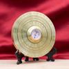 Zweiseitiger drehbarer Messing Bagua I Ging Kompass mit Griff