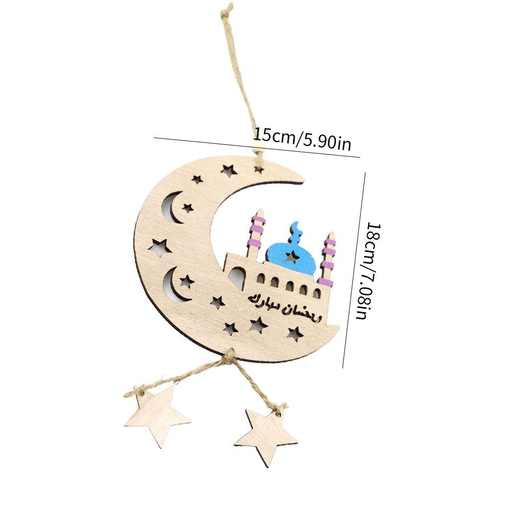 Ramadan Decorations ple Style Hanging Ornaments Party Supplies Exquisite Craft Wall Adorn Home Moon Pendant for Home