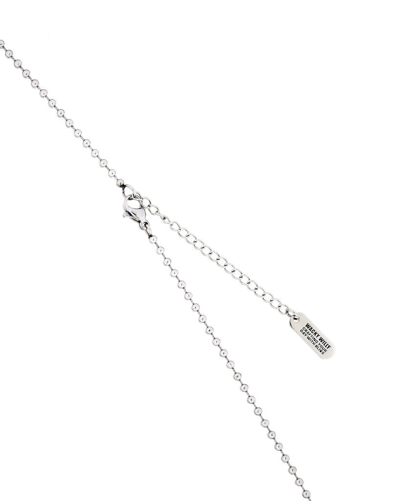 Wacky Willy Drawing Necklace Silver