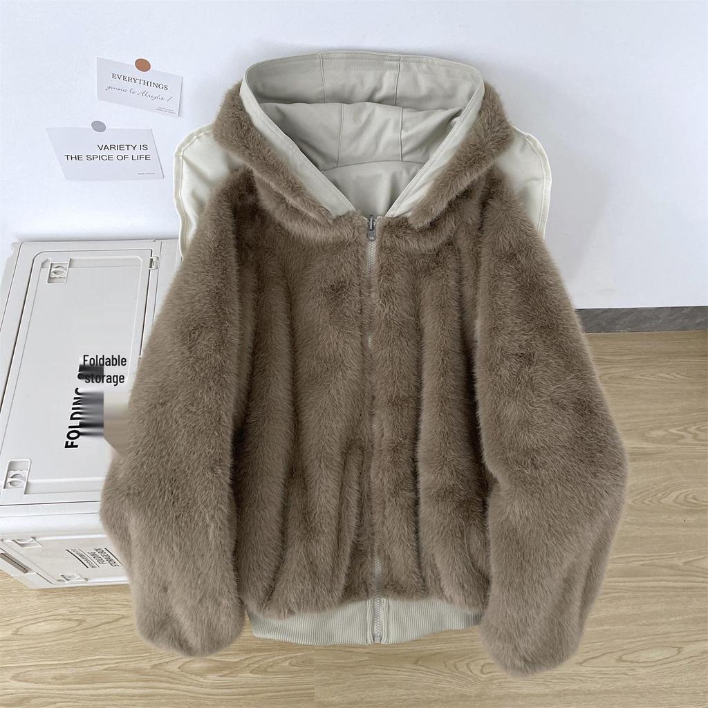 Men's Reversible Fur Parka 2025: Winter Cotton Jacket, Lazy Style, Thickened Outerwear.