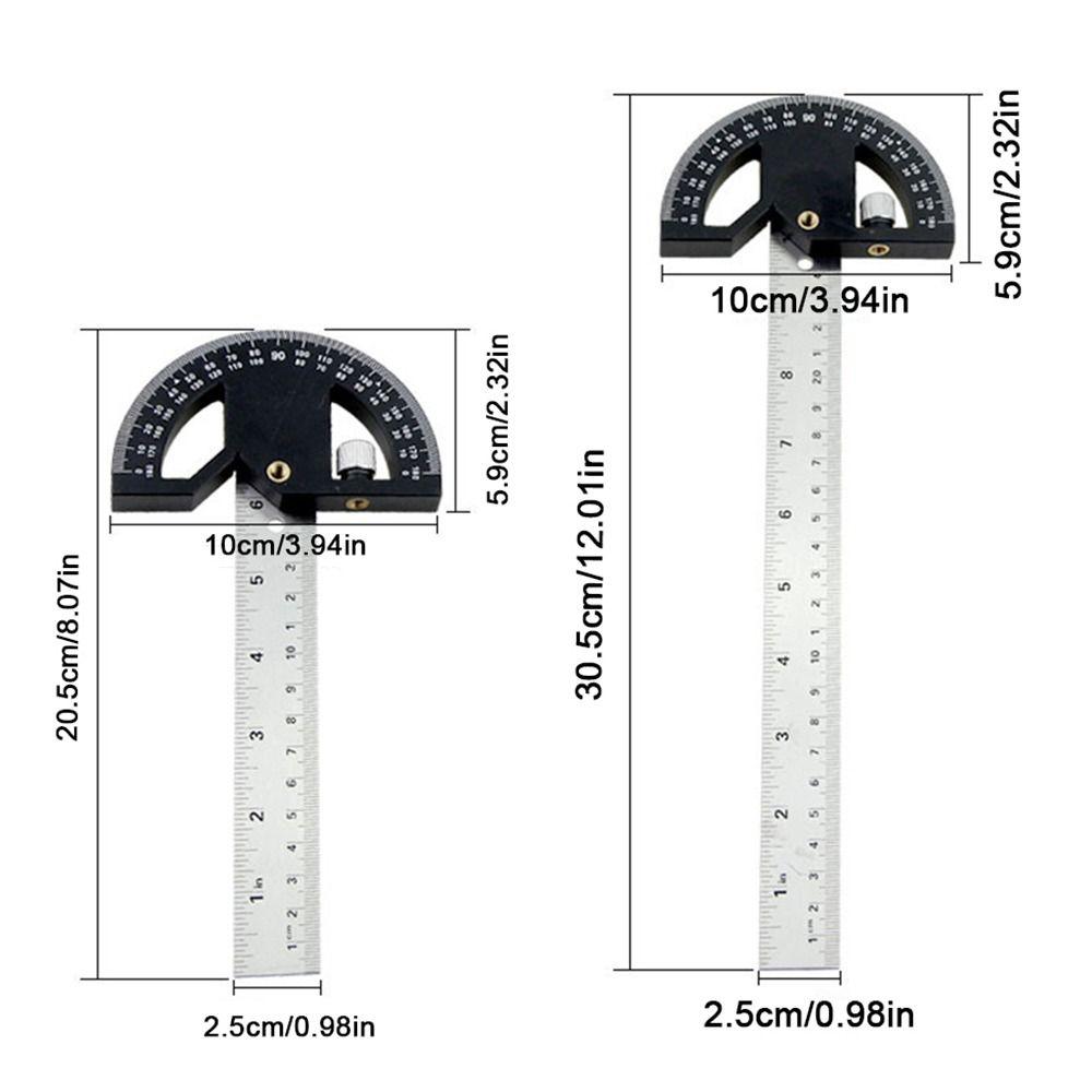 8/12 Inch Angle Ruler Protractor 180 ° Multi-angle Measurement Tools Angle Gauge  Scribing Tool