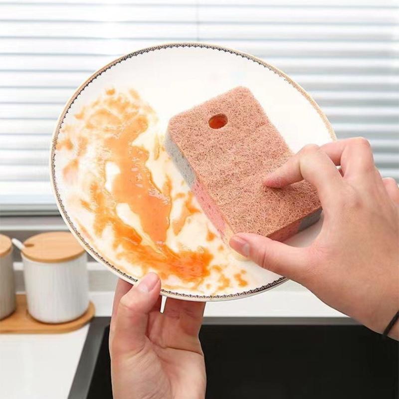1/5 Stücke Geschirrspülschwamm Zellstoff Baumwolle Farbe Magischer Reinigungsschwamm Entfernen Rost Topfbürsten Küchenwaschwerkzeug