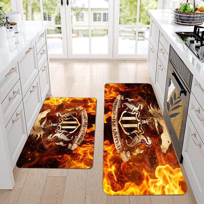 Newcastle United Football Flannel Area Rug Soft Kitchen Floor Mat Non Slip Carpet Room Decor