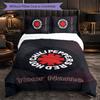 Red Hot Chili Peppers Customized Name Text Bedding Set, 1 Duvet Cover & 2 Pillowcases Personalized Bedroom Gift