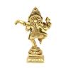 Tanzender Ganesha Dekor Idol aus Messing für Heimtempel, Ganesha Statue für Zuhause, Lord Ganesha Statue, Größe - 4,5 Zoll, Standard, 1er-Pack