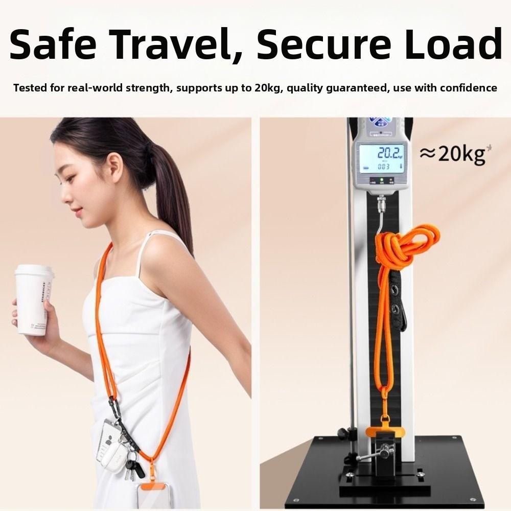Adjustable Crossbody Phone Strap with Patch Neck Rope Mobile Phone Lanyard  Cell Phone Accessories