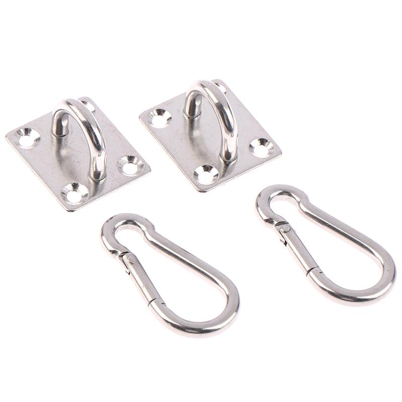 2 Sets U-förmige Haken Edelstahl Schwerlast Mehrzweck Hängemattenhaken