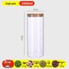 Food-Grade Borosilicate Glass Tea Canister for Coffee, Flower Tea, and Powder - Moisture-Proof Storage Jar