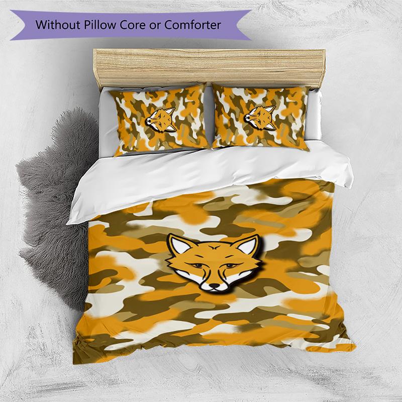 Leicester City Football Printed 3 Pieces Bedding Set, Comfortable Skin Friendly Bedroom Duvet Cover Set