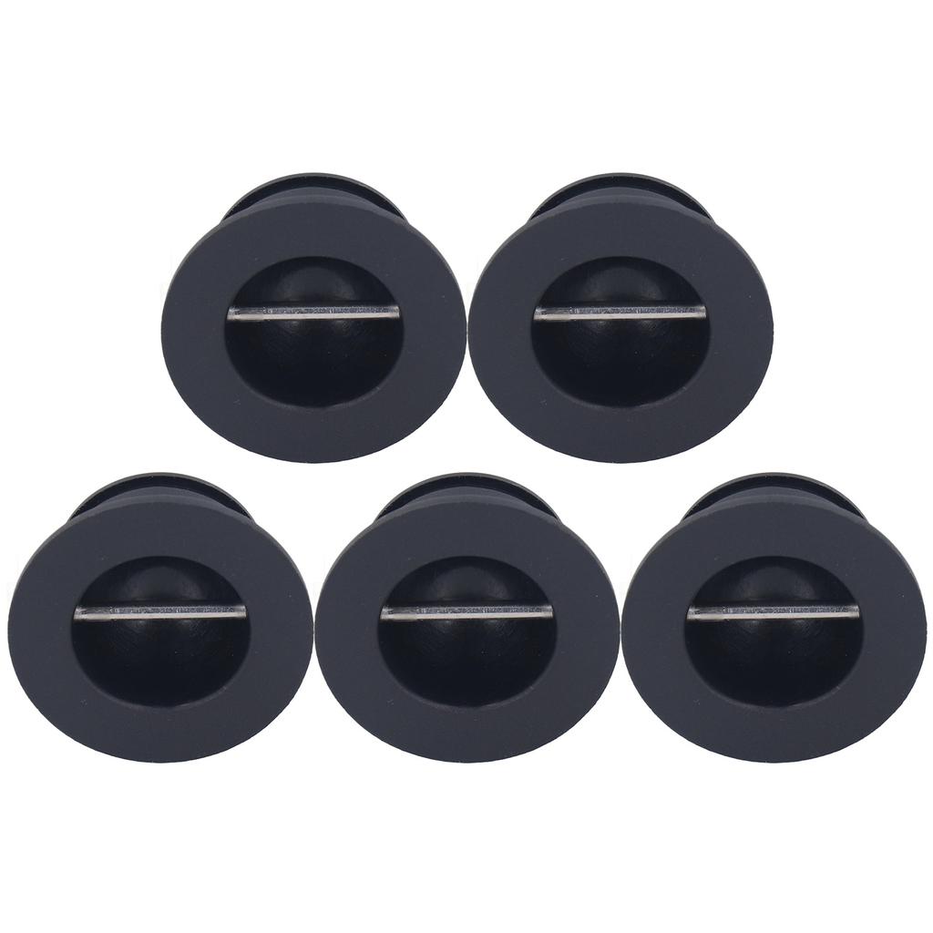 5 Stück Surf Leash Plug Ersatz Runder Board Cup Plug für Surfboard Longboard Schwarz