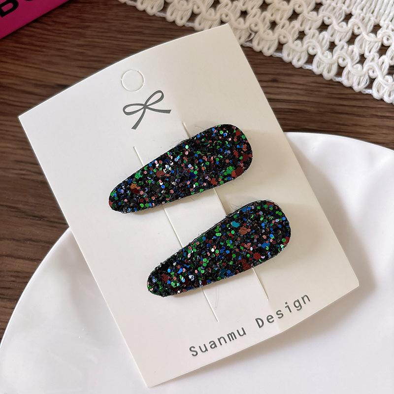 Simple Sequins Children's Water Drop Bangs Bb Clip Girl Side Broken Hair Clip Headwear Girls Kids Hair Accessories