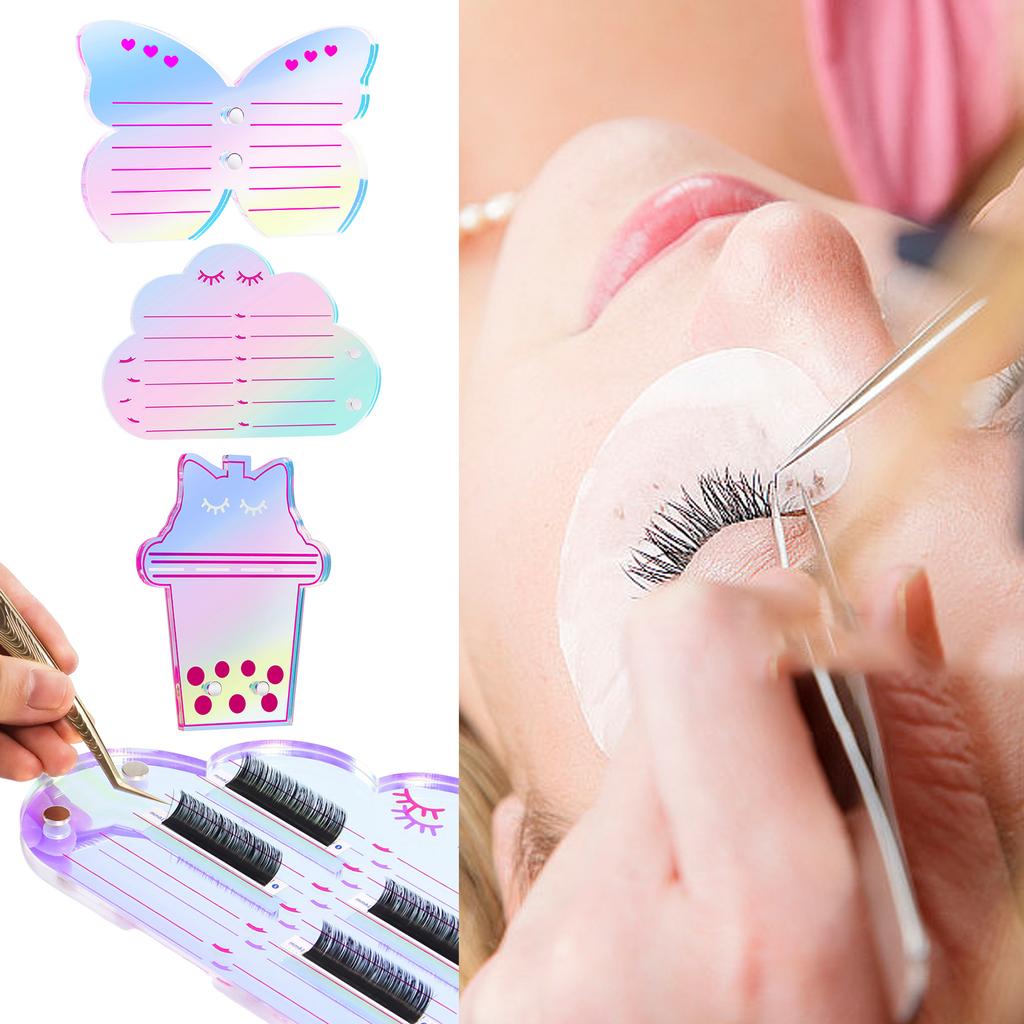 Acrylic Eyelash Pallet Eyelash Extension Pallet False Lashes Tray Strips for Eyelash Extensions Professional Eyelash Aid