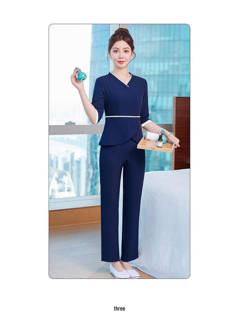 Women's High-End Beauty & Spa Technician Workwear Set for Foot Massage and Sauna