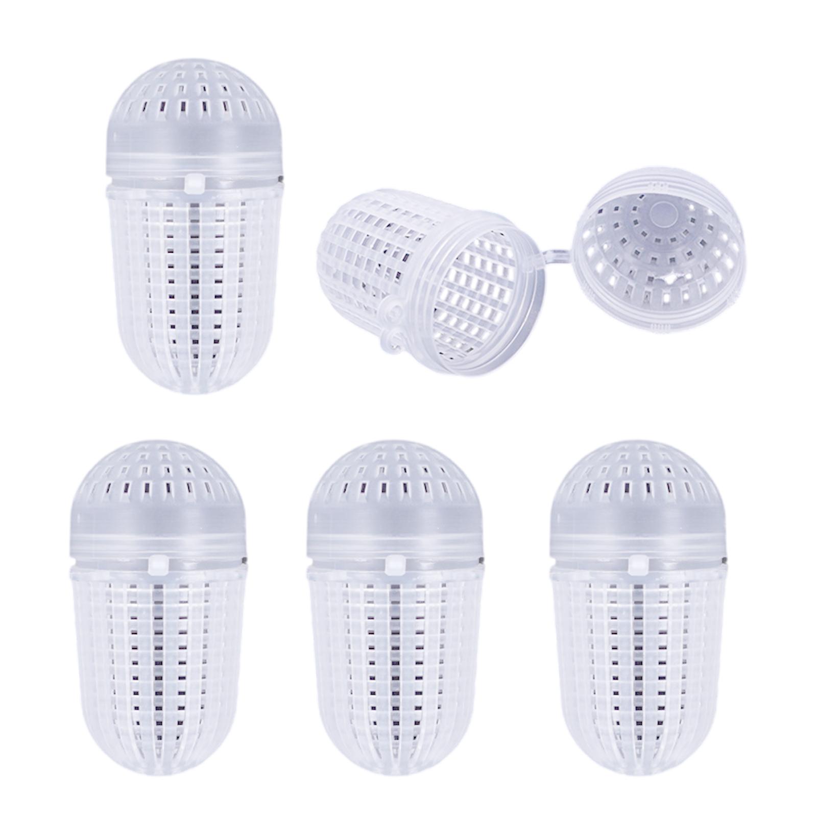 

5 шт. рыболовные приманки клетка для рыбных приманок кормушка для корзина держатель пластиковое ведро для приманок плавание кормушка для корзина рыболовный инструмент прочный 1 белый