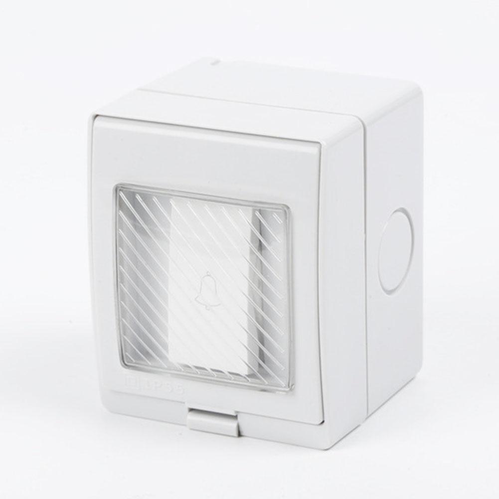 Outdoor Doorbell Switch with Integrated Waterproof Wall Socket IP55 Certified for Harsh Weather and 250V Applications