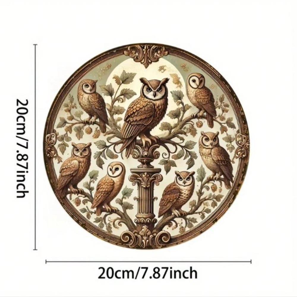 Vintage Owl Metal Tin Sign Wall Decor For Home Cafe