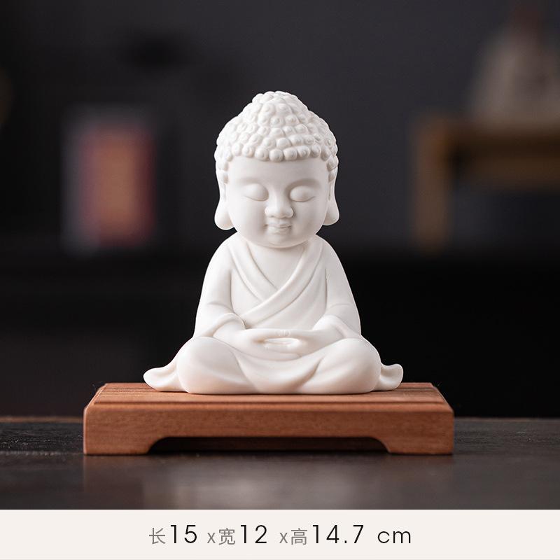 Zen Keramik Tathagata Buddha kleine Dekoration kreativer schöner Tee Buddha Teehaus Ornament Auto Haus Büro FENG SHUI Dekoration