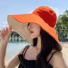 Trendy Double-Sided UV Protection Beach Floppy Cap for Women with Rope Detail