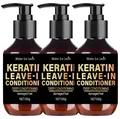 Keratin Leave-In Conditioner with Biotin & Collagen - Repairs Damaged Hair for Deep Moisture, Softness & Shine, Hair Treatment Less