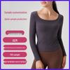 Women's Nude-Feel Long Sleeve Yoga Top: Pilates, Waist-Cinched, Outdoor Fitness, Versatile High-End Activewear