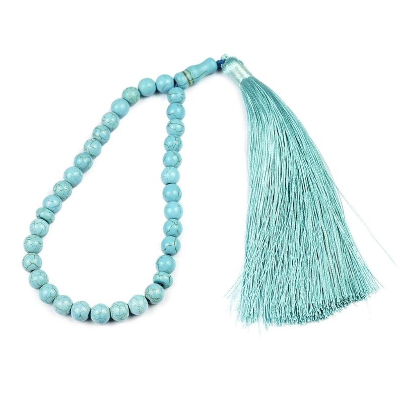 33/99 Beads Muslim Religious Tasbih Prayer Turquoise Beads Bracelet Men Women Jewelry Bracelet for Men and Women
