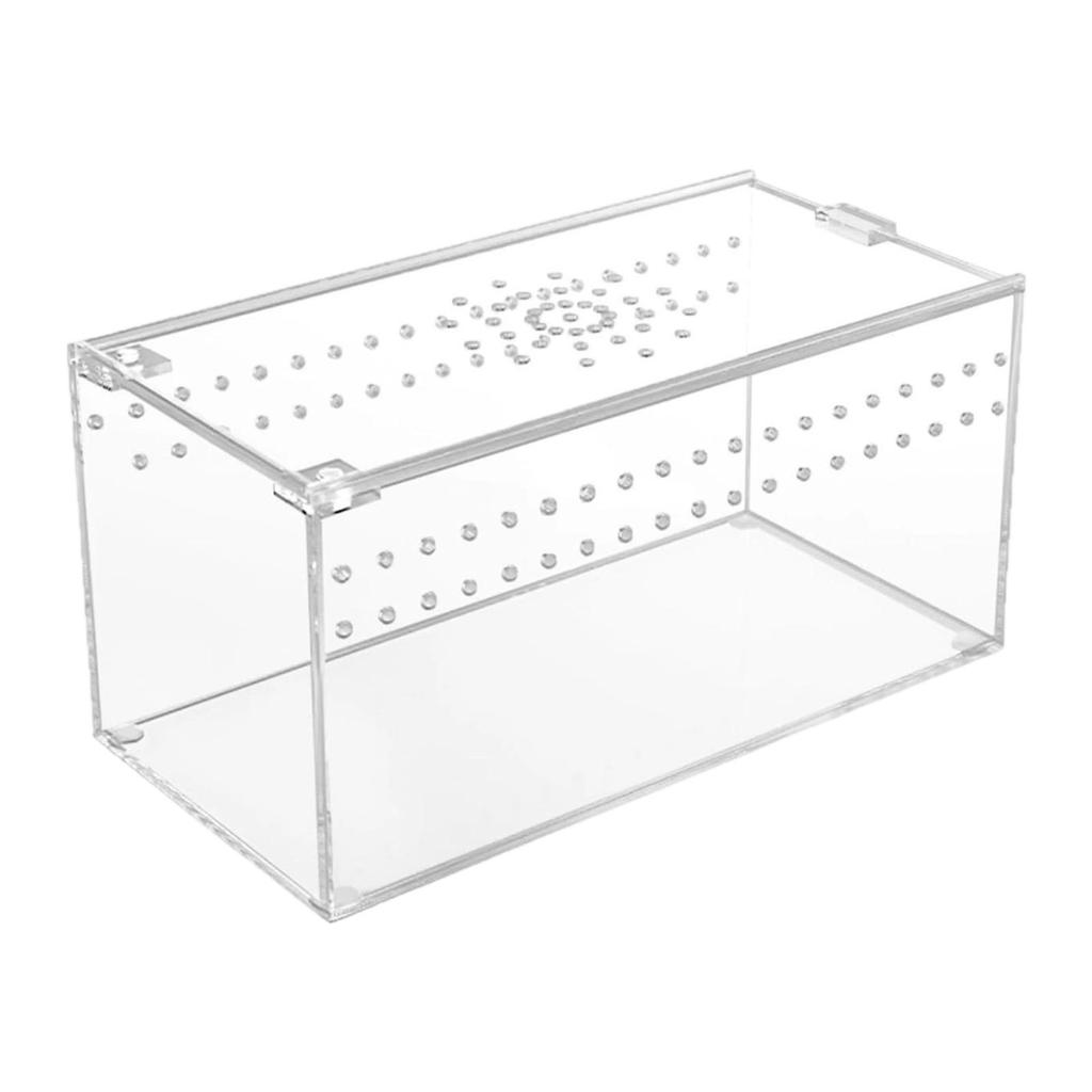 Reptile Terrarium Container Ventilation Lightweight Breathable Enclosure Acrylic Reptiles Cage for Terrapin Snake Amphibians