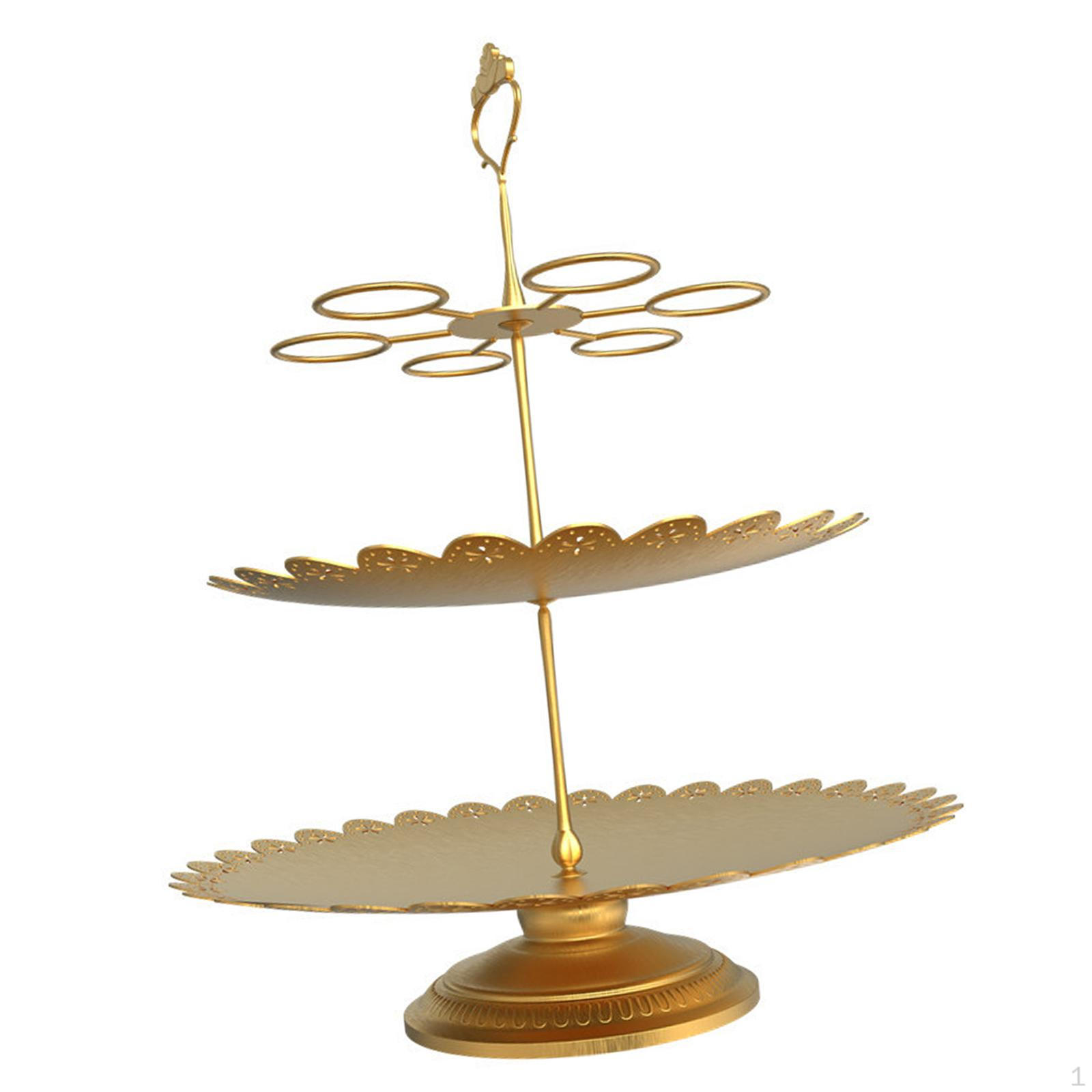 

3 Tier Cupcake Stand Dessert Candy Dish Pastry Serving Appetizer Trays Aureate