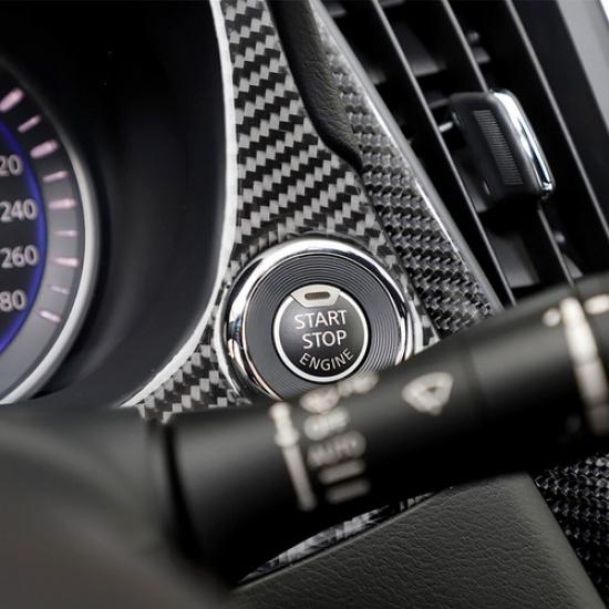 Carbon Fiber Interior trument Frame Cover Trim For Infiniti Q50 Q60 2014-