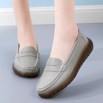 Nowe Jesienne Damskie Mokasyny, Wszechstronne Pojedyncze Buty, Wygodna Miękka Podeszwa, Gumowa Podeszwa, Buty dla Średniego Wieku i Starszych