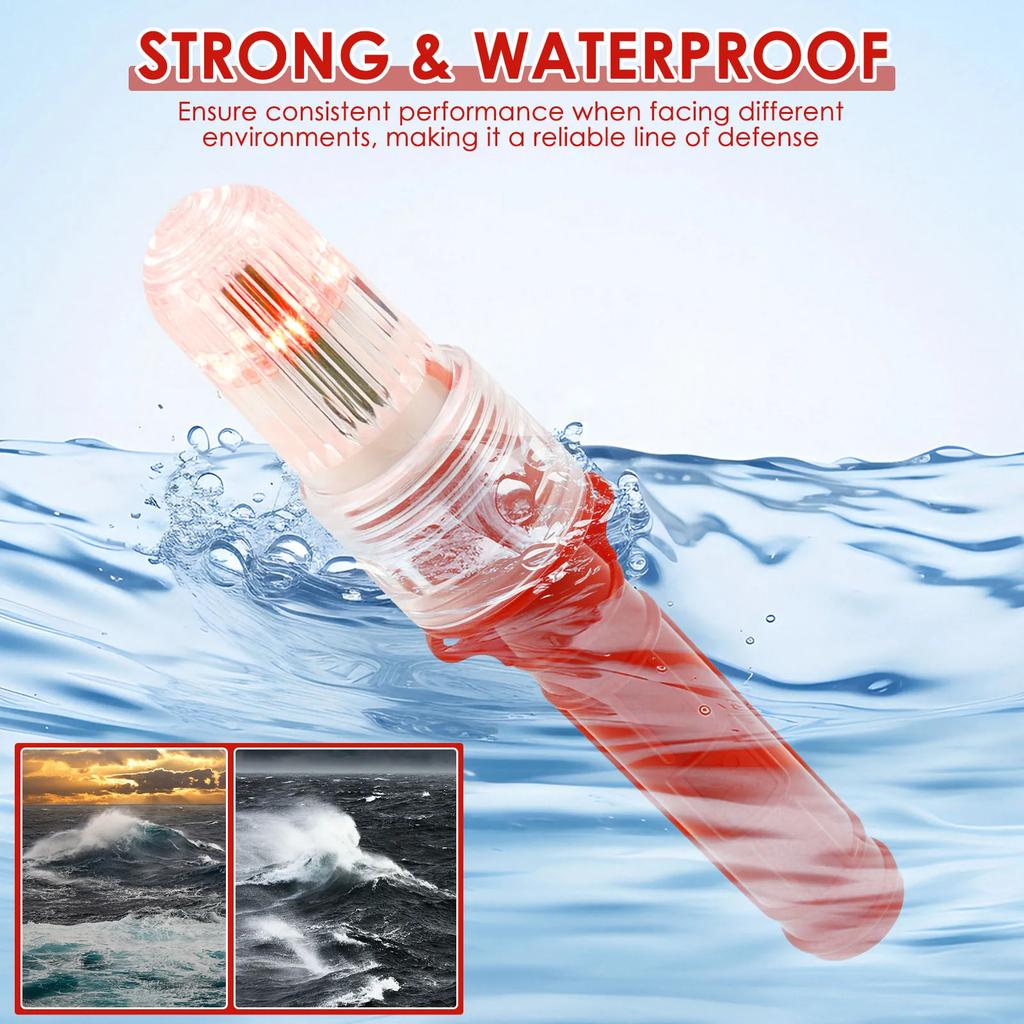 3 Stück Marinefackeln für Boote Boje Fischlockmittel Rettungsring LED-Licht Yacht Warnleuchte Offshore Positions-Notfallschutzlichter