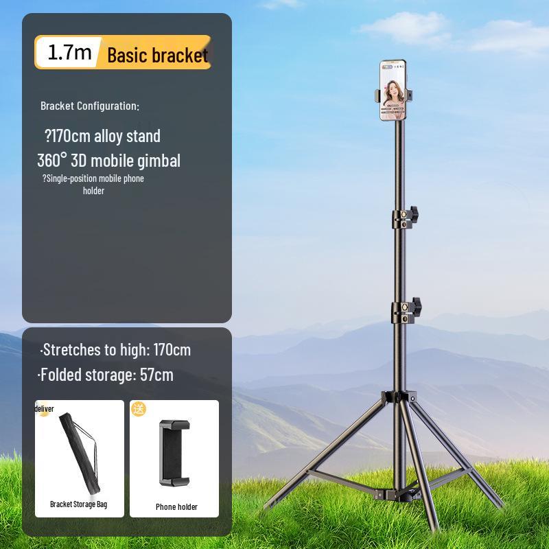 Lao Luo's 2025 Mobile Phone Holder, Tripod, and Fill Light for Live Streaming & Self-Timer Photography